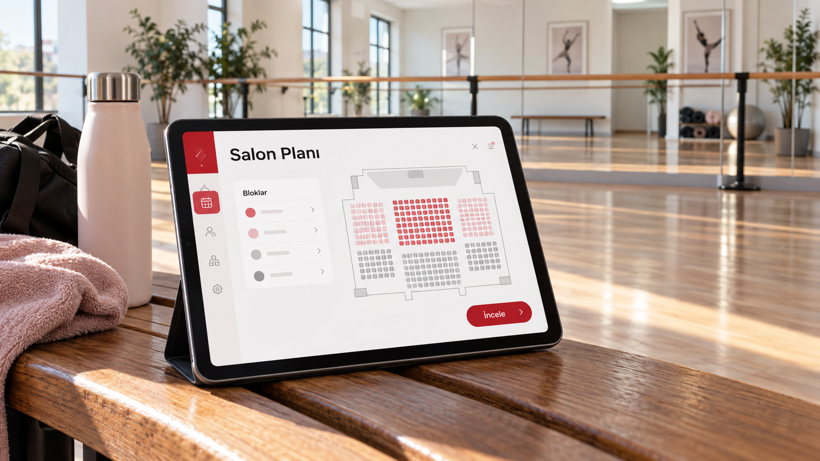 Gösteriden gösteriye değişen salon düzenini belgelemek