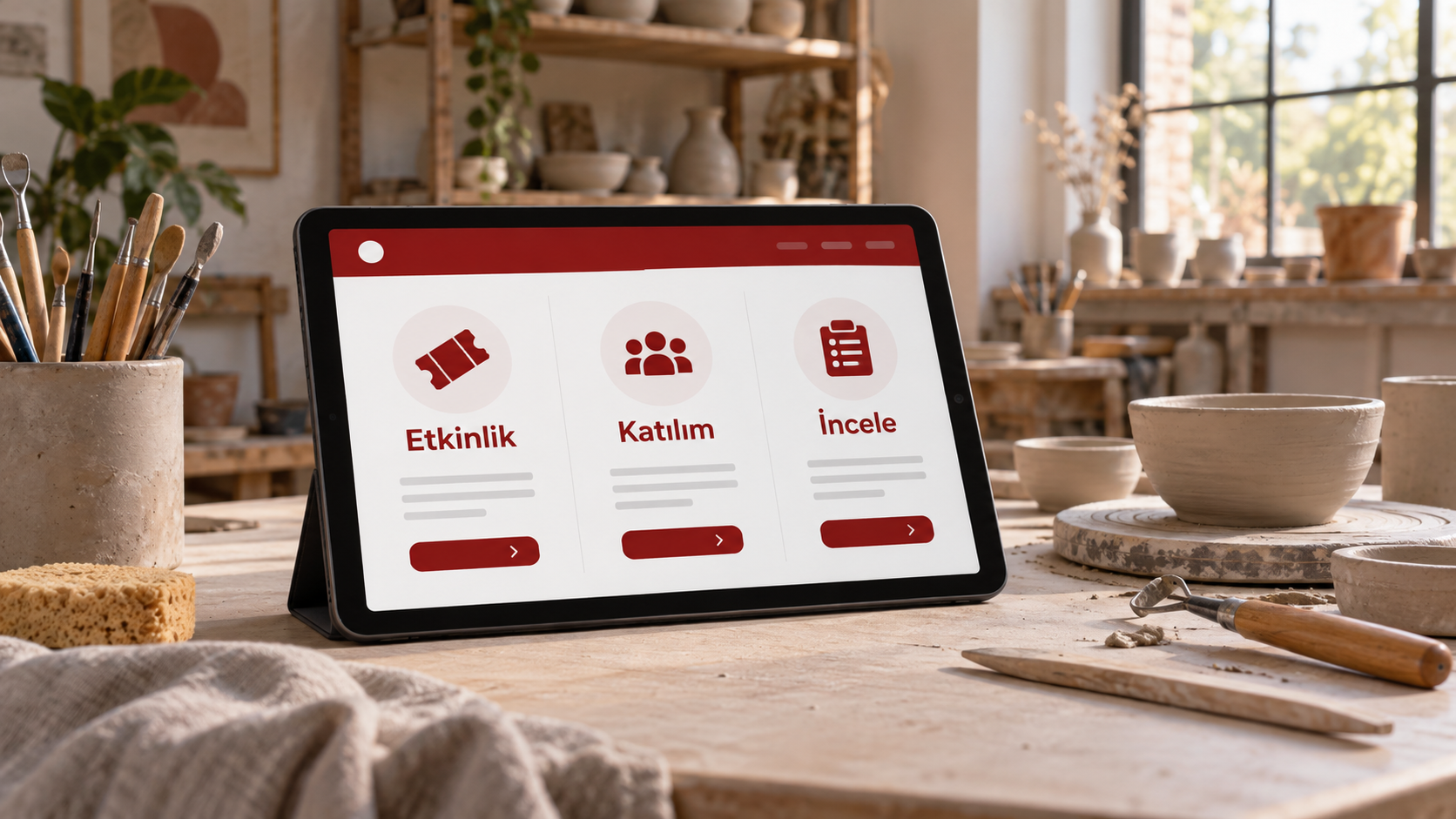 Seramik buluşmasında biletin neleri kapsadığını açıklamak
